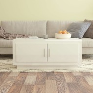 vidaXL Konferenčný stolík lesklý biely 102x50x45 cm spracované drevo - cena, porovnanie