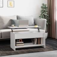 vidaXL Konferenčný stolík lesklý biely 102x50x52,5 cm spracované drevo - cena, porovnanie