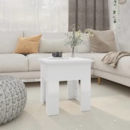 vidaXL Konferenčný stolík lesklý biely 40x40x42 cm drevotrieska - cena, porovnanie