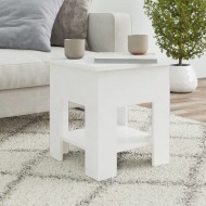 vidaXL Konferenčný stolík lesklý biely 40x40x42 cm kompozitné drevo - cena, porovnanie