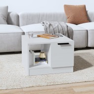 vidaXL Konferenčný stolík lesklý biely 50x50x36 cm spracované drevo - cena, porovnanie