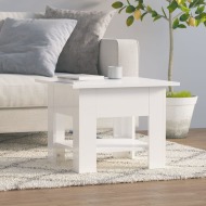 vidaXL Konferenčný stolík, lesklý biely 55x55x42 cm, kompozitné drevo - cena, porovnanie