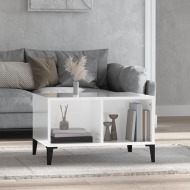 vidaXL Konferenčný stolík lesklý biely 60x50x36,5 cm spracované drevo - cena, porovnanie