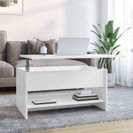 vidaXL Konferenčný stolík lesklý biely 80x50x40 cm spracované drevo - cena, porovnanie