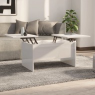 vidaXL Konferenčný stolík lesklý biely 80x50x42,5 cm spracované drevo - cena, porovnanie
