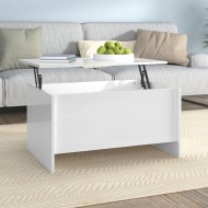 vidaXL Konferenčný stolík lesklý biely 80x55,5x41,5cm spracované drevo - cena, porovnanie