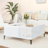 vidaXL Konferenčný stolík lesklý biely 80x80x36,5 cm spracované drevo - cena, porovnanie