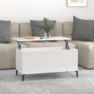 vidaXL Konferenčný stolík lesklý biely 90x44,5x45 cm spracované drevo - cena, porovnanie