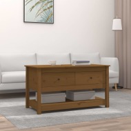 vidaXL Konferenčný stolík medovo-hnedý 102x49x55 cm borovicový masív - cena, porovnanie