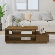 vidaXL Konferenčný stolík medovo-hnedý 120x50x40,5 cm borovicový masív - cena, porovnanie