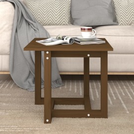 vidaXL Konferenčný stolík medovo-hnedý 50x50x45 cm borovicový masív