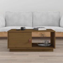 vidaXL Konferenčný stolík medovo-hnedý 80x50x35,5 cm borovicový masív