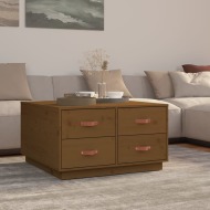 vidaXL Konferenčný stolík medovo-hnedý 80x80x45 cm borovicový masív - cena, porovnanie