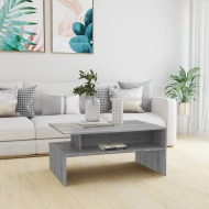 vidaXL Konferenčný stolík sivá sonoma 90x50x42,5 cm spracované drevo - cena, porovnanie