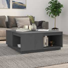 vidaXL Konferenčný stolík sivý 100x101x40,5 cm borovicový masív