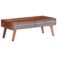 vidaXL Konferenčný stolík sivý 110x50x40 cm masívne sheeshamové drevo - cena, porovnanie