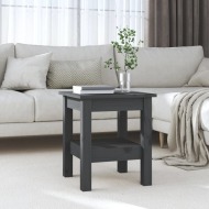 vidaXL Konferenčný stolík sivý 35x35x40 cm borovicový masív - cena, porovnanie