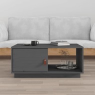 vidaXL Konferenčný stolík sivý 80x50x35,5 cm borovicový masív - cena, porovnanie