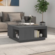 vidaXL Konferenčný stolík sivý 80x81x36,5 cm borovicový masív - cena, porovnanie