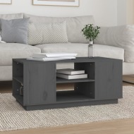vidaXL Konferenčný stolík sivý 90x49x40,5 cm borovicový masív - cena, porovnanie