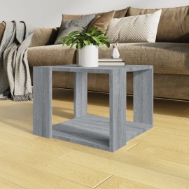 vidaXL Konferenčný stolík sivý dub sonoma 40x40x30 cm spracované drevo