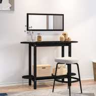 vidaXL Konzolový stolík čierny 110x40x80 cm masívne borovicové drevo - cena, porovnanie