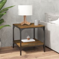 vidaXL Príručný stolík dymový dub 40x40x40 cm spracované drevo - cena, porovnanie