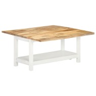 vidaXL Rozťahovací stolík biely 90x(45-90)x45 cm mangové drevo - cena, porovnanie