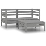 Shumee  3-dielna záhradná sedacia súprava sivá masívna borovica, 3082394 - cena, porovnanie