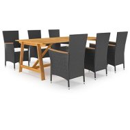 Shumee  7-dielna záhradná jedálenská súprava, čierna, 3068796 - cena, porovnanie
