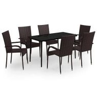 Shumee  7-dielna záhradná jedálenská súprava hnedá a čierna, 3099404 - cena, porovnanie