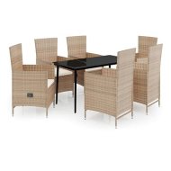 Shumee  7-dielna záhradná jedálenská súprava s poduškami béžová, 3099458 - cena, porovnanie