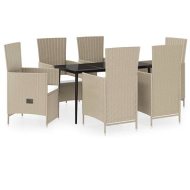 Shumee  7-dielna záhradná jedálenská súprava s poduškami béžová, 3099471 - cena, porovnanie