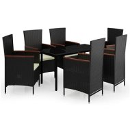 Shumee  7-dielna záhradná jedálenská súprava s poduškami čierna, 3099428 - cena, porovnanie