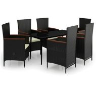 Shumee  7-dielna záhradná jedálenská súprava s poduškami čierna, 3099446 - cena, porovnanie