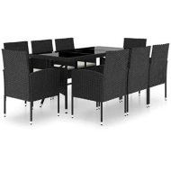 Shumee  9-dielna záhradná jedálenská súprava polyratan čierna, 3059425 - cena, porovnanie