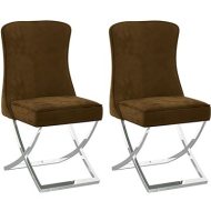 Shumee  Jedálenské stoličky 2 ks hnedé 53 x 52 x 98 cm, 3074906 - cena, porovnanie
