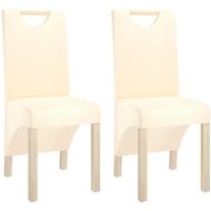 Shumee  Jedálenské stoličky 2 ks krémové textil, 336961 - cena, porovnanie