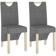 Shumee  Jedálenské stoličky 2 ks svetlosivé textil, 336959 - cena, porovnanie
