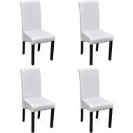 Shumee  Jedálenské stoličky 4 ks biele umelá koža (241729) - cena, porovnanie