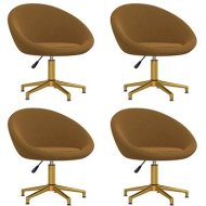 Shumee  Jedálenské stoličky 4 ks hnedé zamat, 3089542 - cena, porovnanie