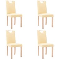 Shumee  Jedálenské stoličky 4 ks krémové textil, 336772 - cena, porovnanie