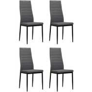 Shumee  Jedálenské stoličky 4 ks svetlosivé textil (246182) - cena, porovnanie