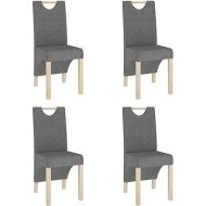 Shumee  Jedálenské stoličky 4 ks svetlosivé textil, 3080202 - cena, porovnanie