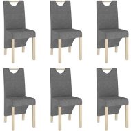 Shumee  Jedálenské stoličky 6 ks svetlosivé textil, 3080212 - cena, porovnanie