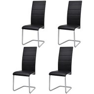 Shumee  Konzolové jedálenské stoličky 4 ks čierne umelá koža (242290) - cena, porovnanie