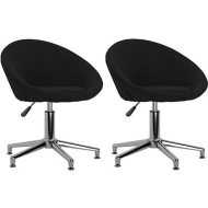 Shumee  Otočné jedálenské stoličky 2 ks čierne textil, 330452 - cena, porovnanie