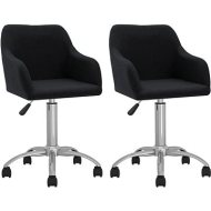 Shumee  Otočné jedálenské stoličky 2 ks čierne textil, 330635 - cena, porovnanie