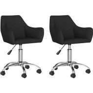 Shumee  Otočné jedálenské stoličky 2 ks čierne textil, 330939 - cena, porovnanie