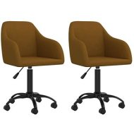Shumee  Otočné jedálenské stoličky 2 ks hnedé zamat, 330676 - cena, porovnanie